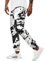 Pantalón jogger de hombre negro-blancos OZONEE A/404