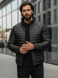 Chaqueta de hombre negra OZONEE JS/16M9328/392BZ