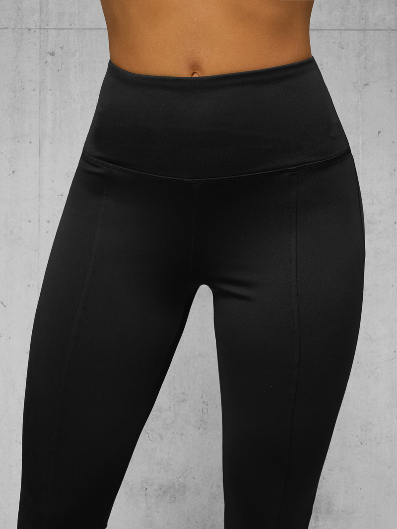 Leggings para mujer con piernas anchas negras OZONEE JS/XY23008L