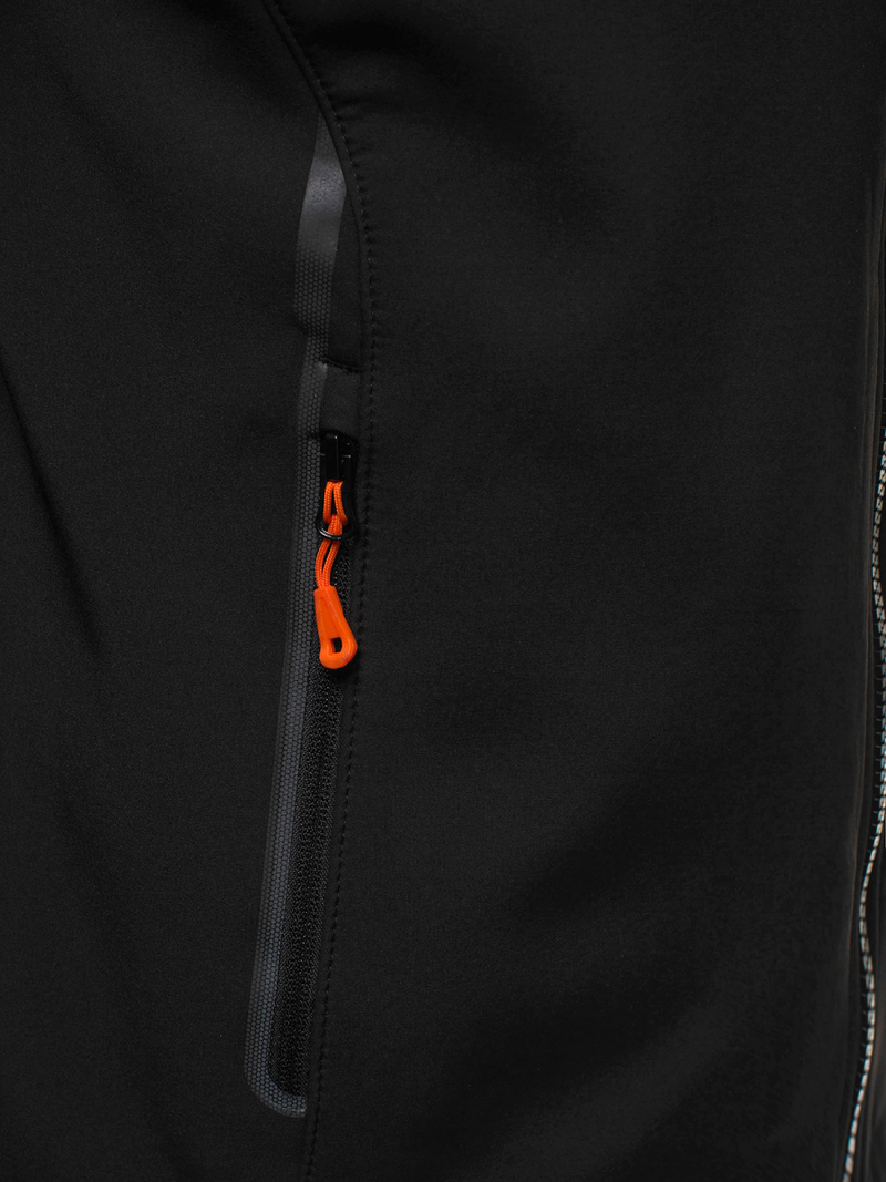 Chaqueta de hombre negro-naranja OZONEE GE/12269
