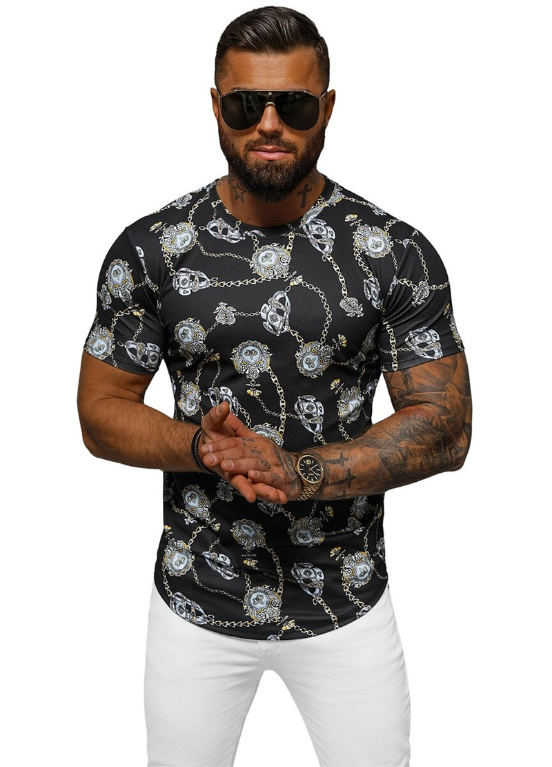 Camiseta de hombre negras OZONEE O/PT012