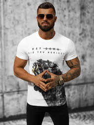 Camiseta de hombre blanca OZONEE O/T127/1Z