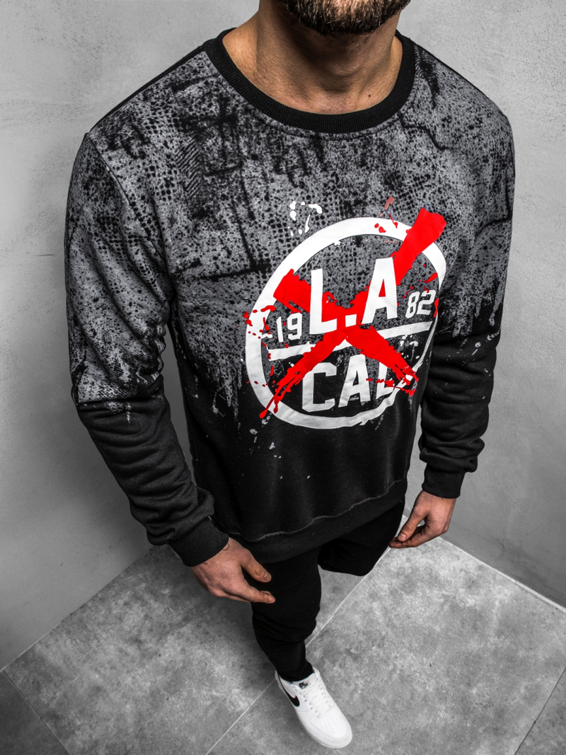 Sudadera de hombre grafito OZONEE JS/22053Z