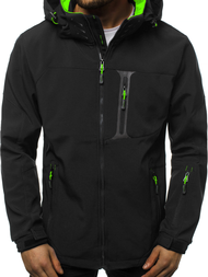 Chaqueta de hombre negra-verde OZONEE GE/12262
