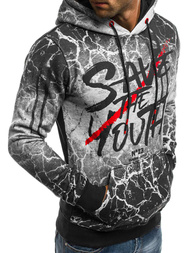 Sudadera de hombre gris OZONEE JS/DD267Z