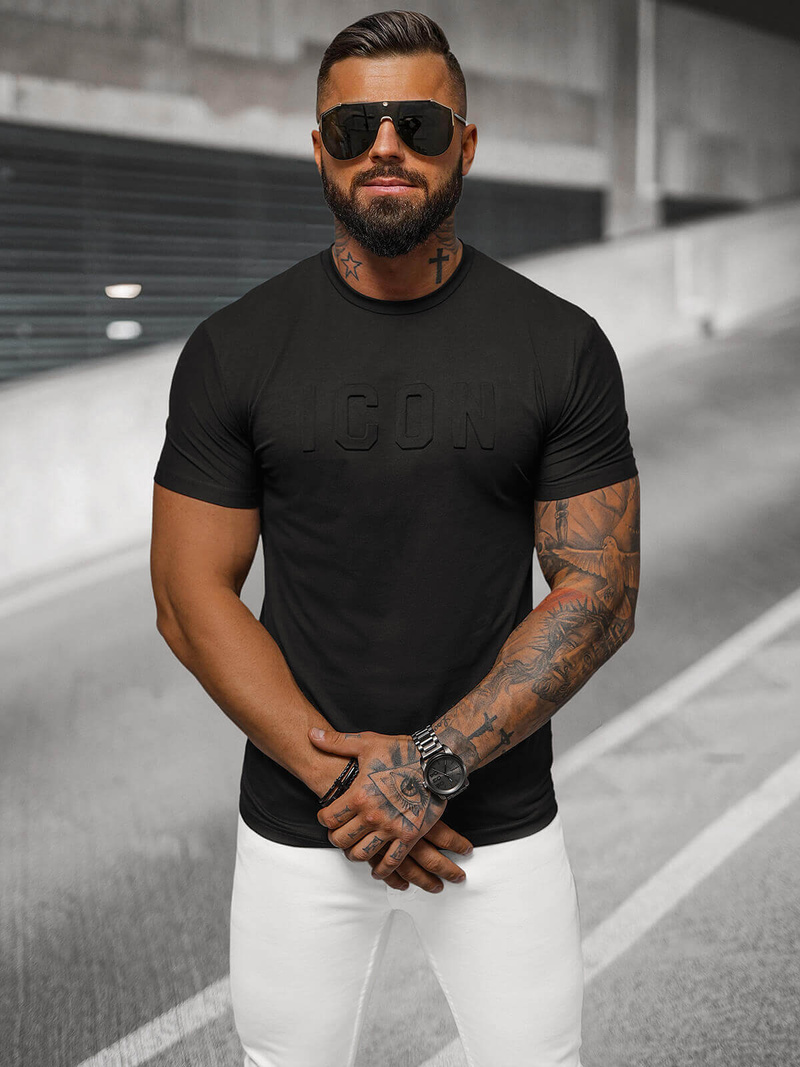 Camiseta de hombre negras OZONEE NB/MT3111