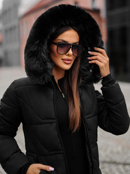 Chaqueta de mujer negra OZONEE JS/16M9099/392Z