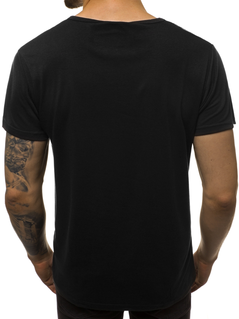 Camiseta de hombre negra OZONEE JS/KS1983