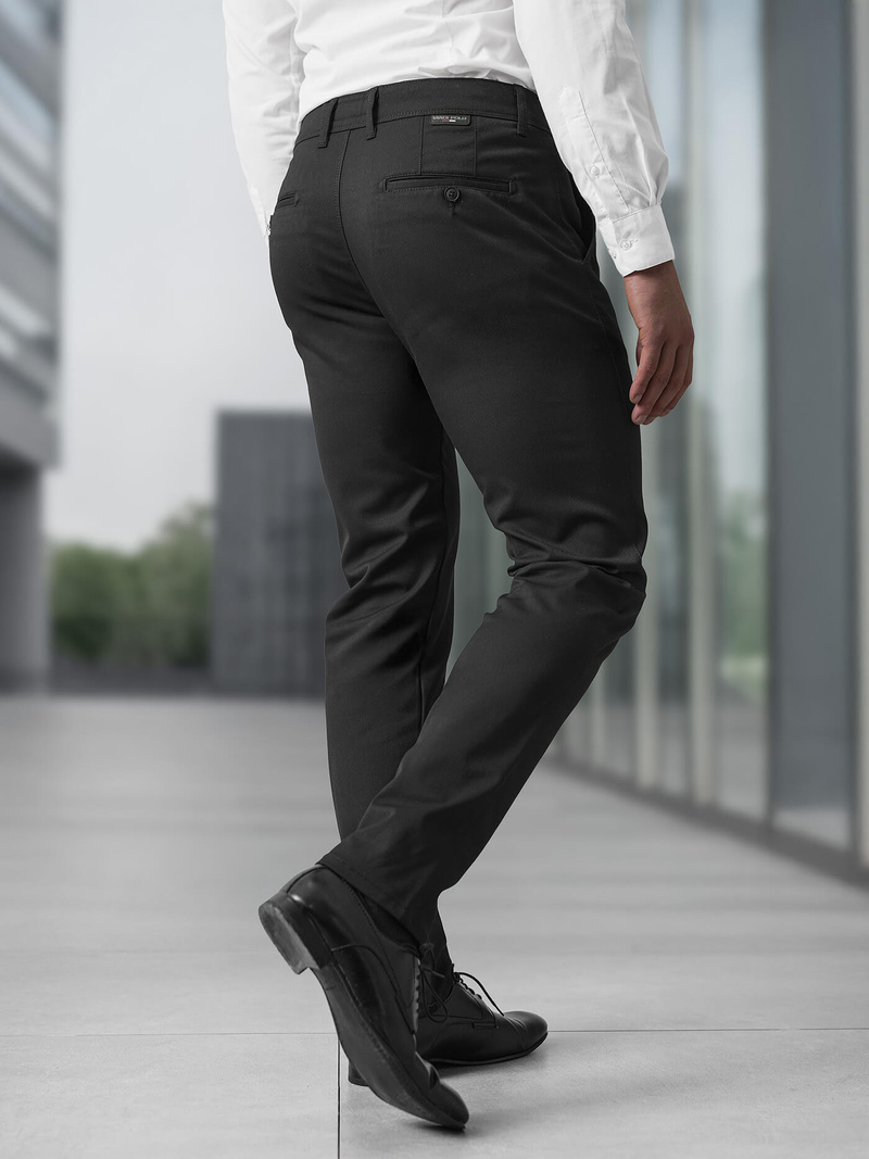 Pantalón chino de hombre negras OZONEE V/6545