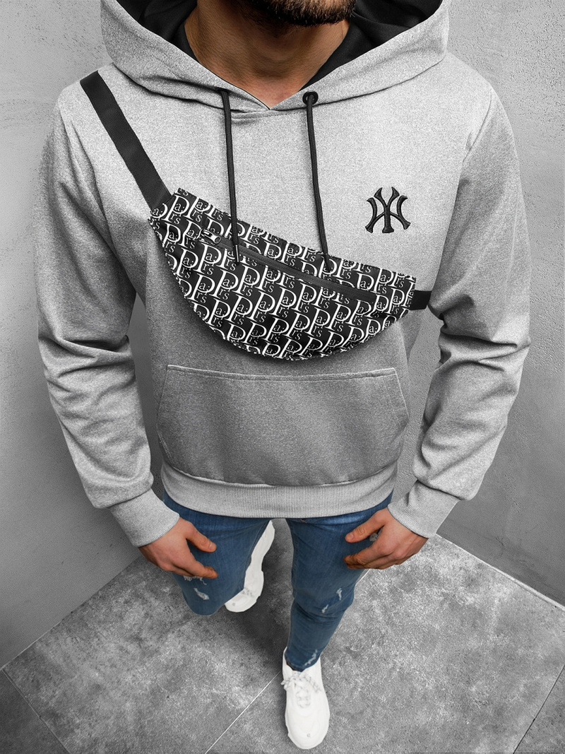 Sudadera de hombre gris OZONEE O/HM736Z