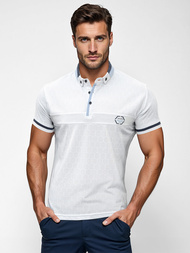 Polo de hombre blanca OZONEE O/QQ922
