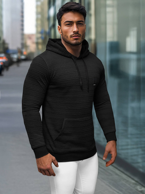 Sudadera de hombre negra OZONEE O/TB2272Z