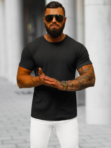 Camiseta de hombre negras OZONEE O/7766T