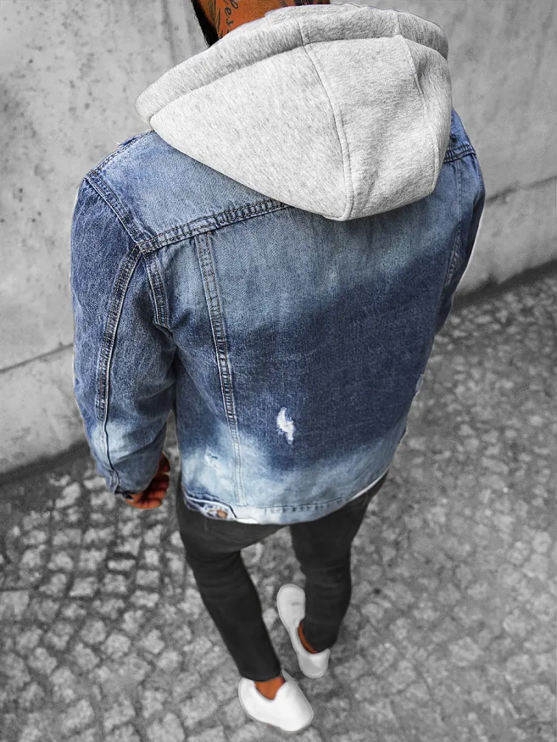 Chaqueta vaquera de hombre azul OZONEE NB/MJ505BZ