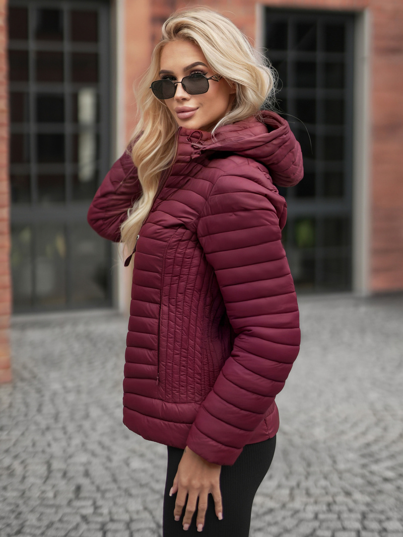 Chaqueta de mujer burdeos OZONEE JS/11Z8228Z