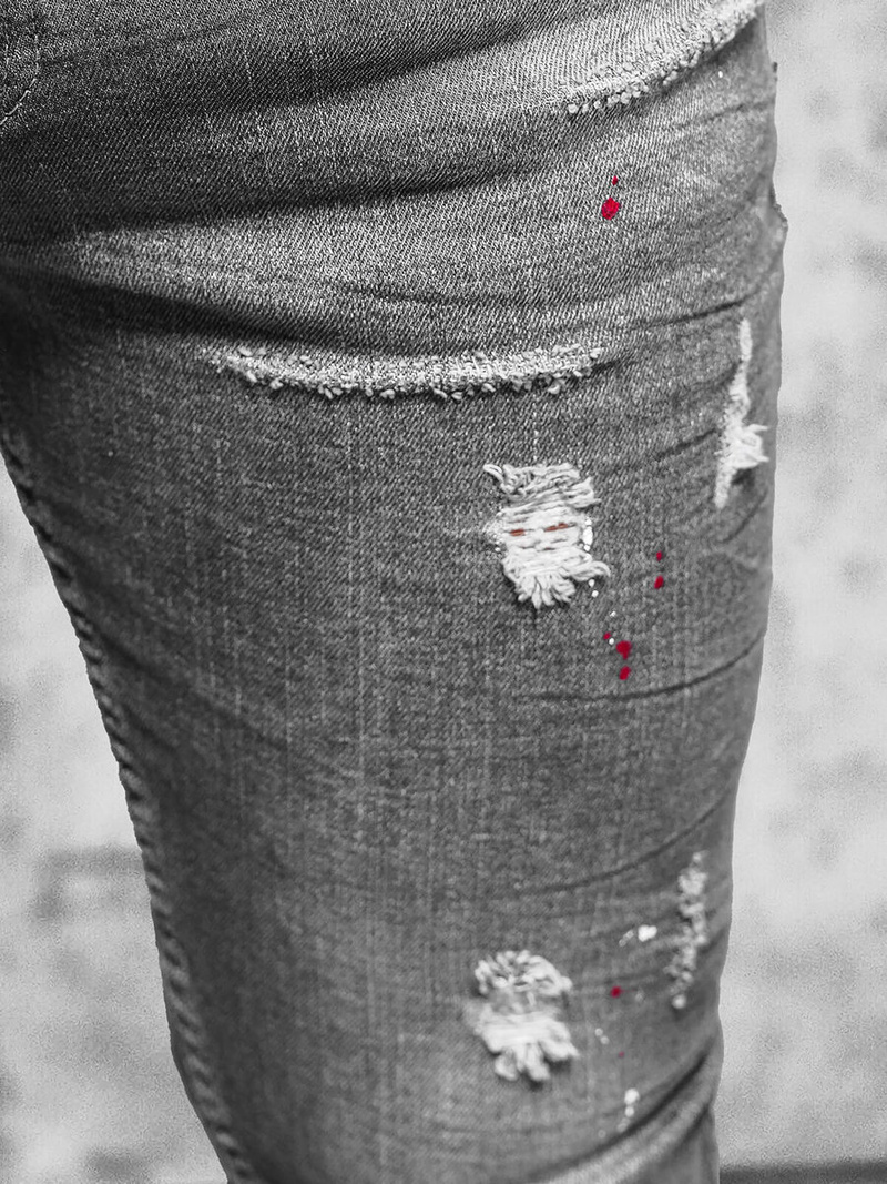 Vaqueros de hombre grafito OZONEE O/MB459