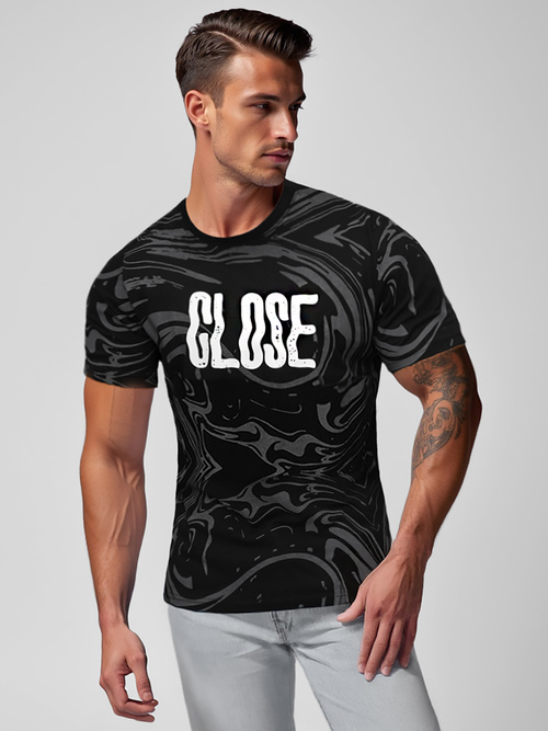 Camiseta de hombre negra OZONEE O/MPO3470Z