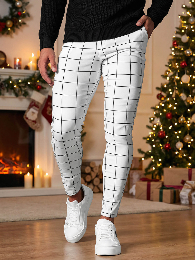 Pantalón chino de hombre blancos OZONEE O/P4009Z