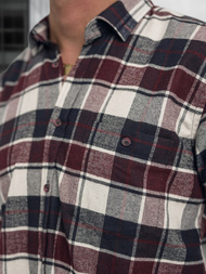 Camisa de hombre burdeos OZONEE V/V174Z