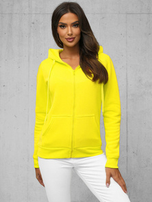 Sudadera de mujer neón amarilla OZONEE JS/W03Z