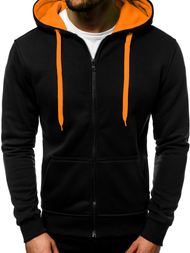 Sudadera de hombre negra-naranja OZONEE JS/2013