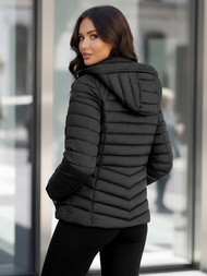 Chaqueta de mujer negra OZONEE JS/11Z8226Z