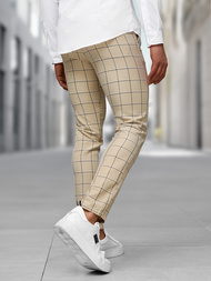 Pantalón chino de hombre beige OZONEE DJ/5522Z