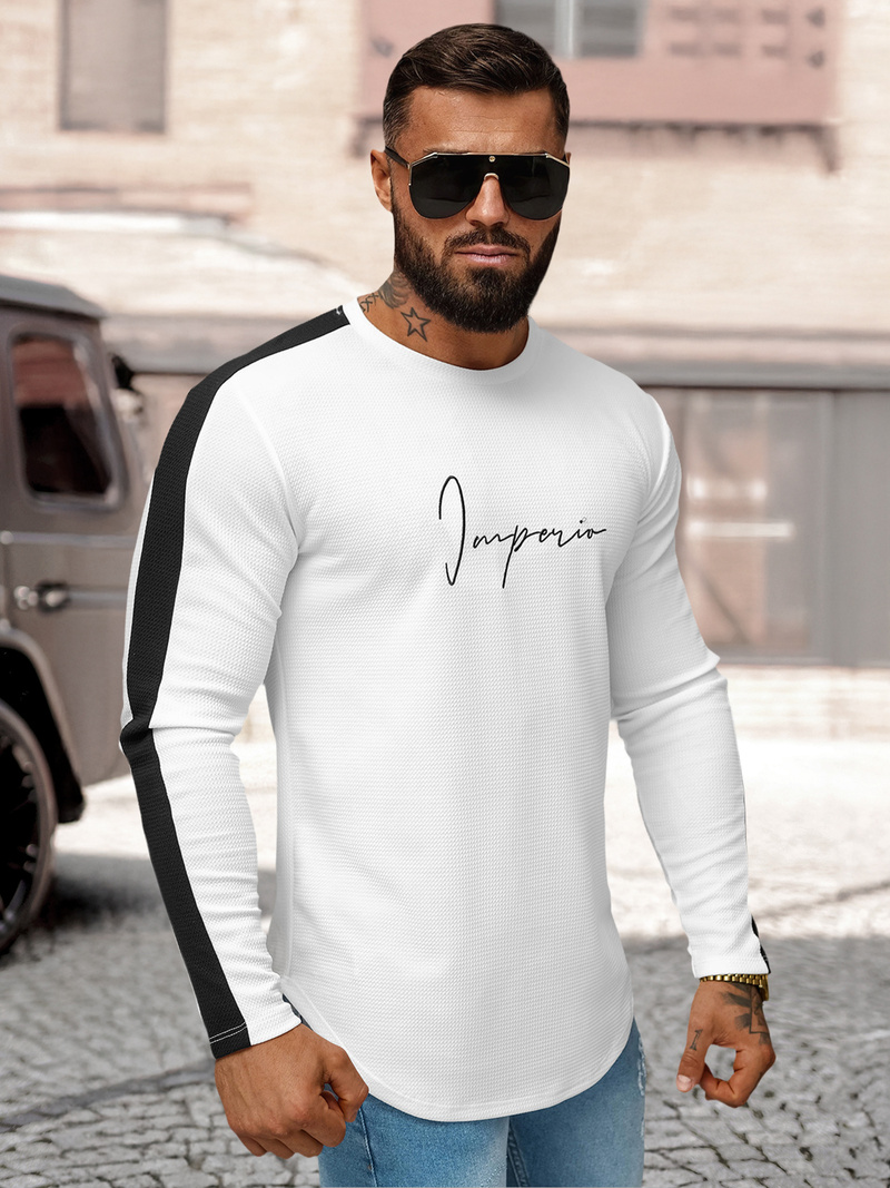 Sudadera de hombre blanca OZONEE O/D7197