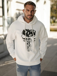 Sudadera de hombre blanca OZONEE JS/65B3907/1