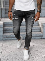 Vaqueros de hombre negras OZONEE NB/MP0169G