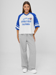 Camiseta de mujer blanco-azul OZONEE JS/R62493