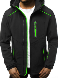 Chaqueta de hombre negra-verde OZONEE GE/12259