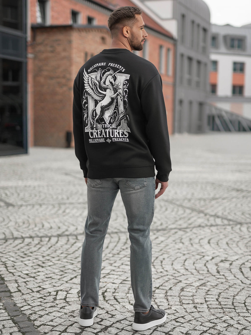 Sudadera de hombre negra OZONEE JS/65B3919/3