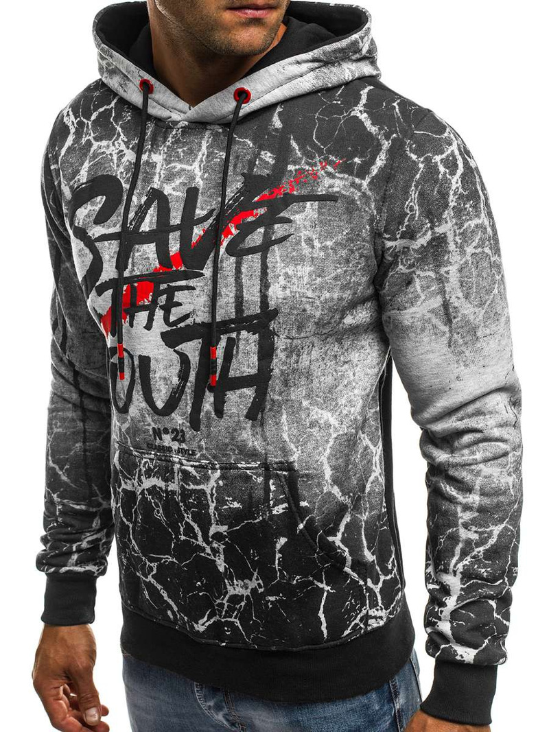 Sudadera de hombre gris OZONEE JS/DD267Z