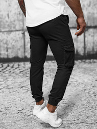 Pantalón chino jogger de hombre negras OZONEE NB/MP0201N