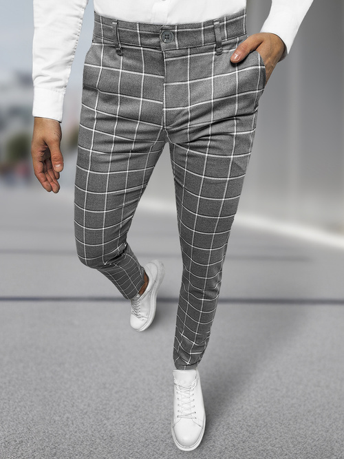 Pantalón chino de hombre grafito oscuro OZONEE DJ/5522Z