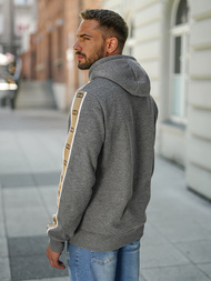 Sudadera de hombre grafito OZONEE JS/8B1729/5