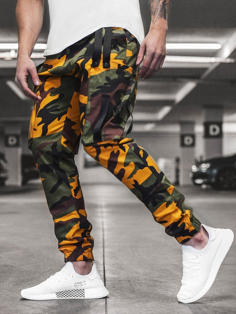 Pantalón jogger de hombre amarillo-caqui OZONEE O/11102