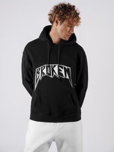 Sudadera de negra OZONEE O/SWE23019Z