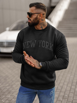 Sudadera de hombre negra OZONEE JS/8B1362/3