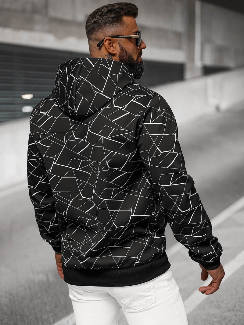 Sudadera de hombre negra OZONEE JS/88B1235/3