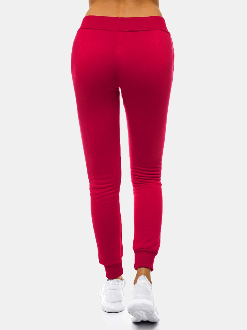 Pantalón de chándal para mujer burdeos OZONEE JS/CK01