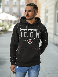 Sudadera de hombre negra OZONEE JS/8B1737/3