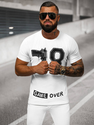 Camiseta de hombre blanca OZONEE O/T123/1Z