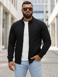 Sudadera de hombre negra OZONEE JS/2002Z