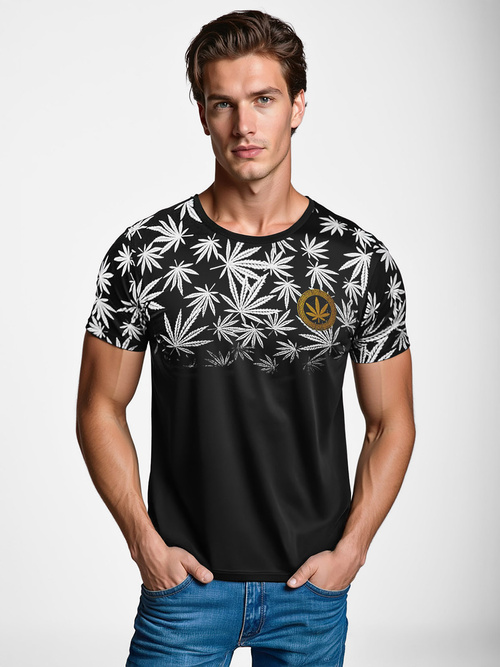 Camiseta de hombre negra OZONEE O/T133/3Z