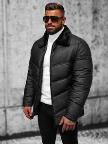 Chaqueta de hombre negra OZONEE JS/31M5005