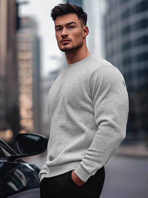 Sudadera de hombre gris OZONEE JS/2001-10Z