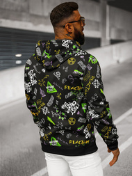 Sudadera de hombre negra OZONEE JS/8B1186/3