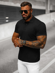 Polo de hombre negro OZONEE JS/8T80/3Z